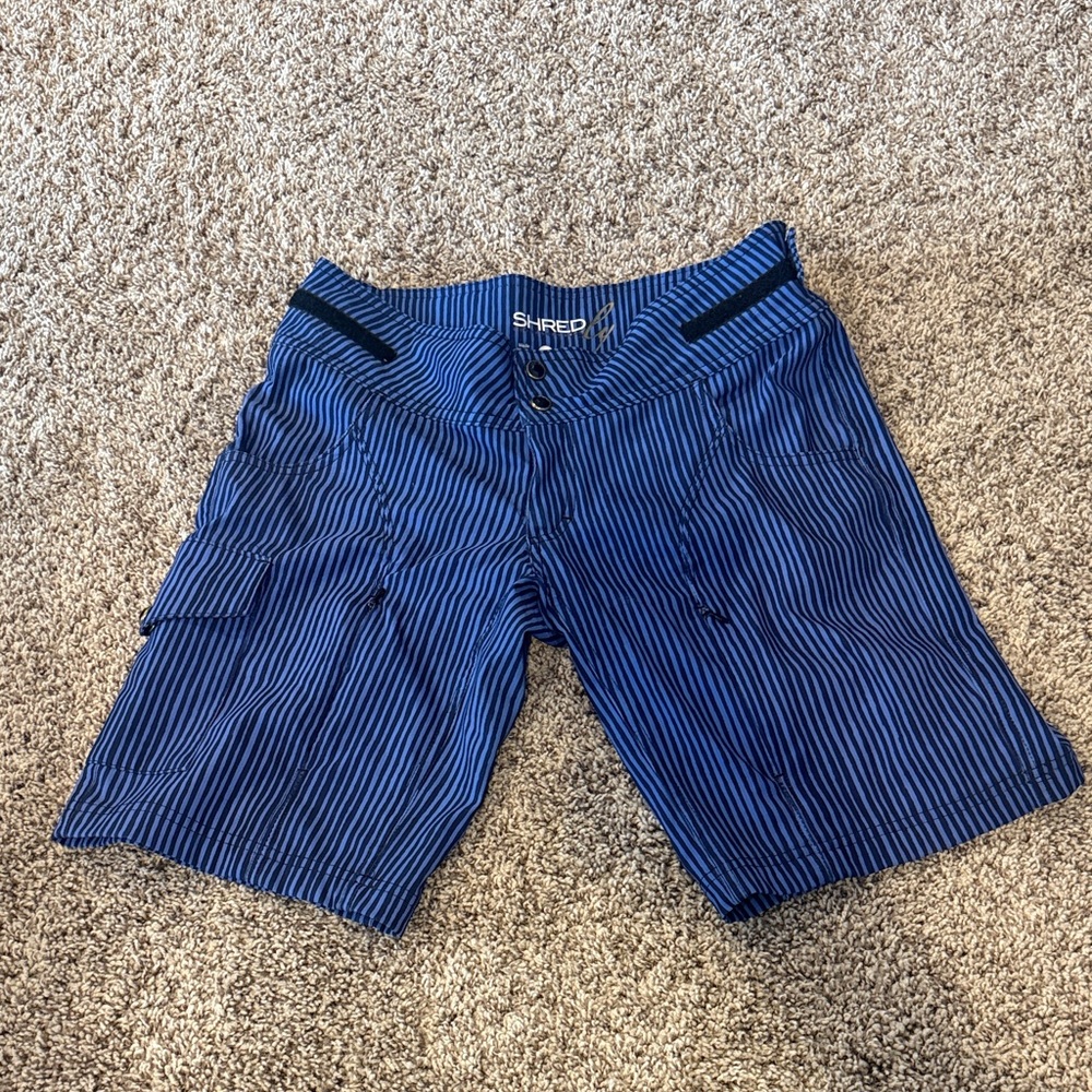 Shredlt Navy Striped Women's Shorts